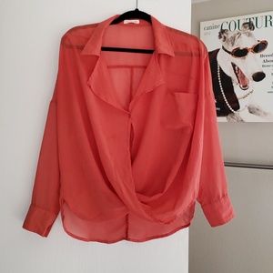 Love Culture Size S Wrap shirt.